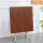 棕木纹1米方+不锈钢桌架