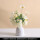 白球菊牡丹+麻绳白花瓶