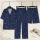 HB305深蓝羽毛(短袖＋短裤＋长裤