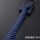 拉链领带8cm：蓝细斜纹-004