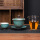松石绿盖碗-儒趣+品茗杯+玻璃公