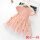 1955粉色刺绣菠萝网纱裙