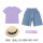 紫色T+牛仔短裤+帽子