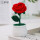 红色玫瑰花(小白盆)材料包 餸视