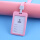 双面透明竖款粉色卡套+粉色绳子