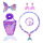 SA82-紫色美人鱼包包七件套