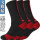 男款运动袜：高筒-3双-黑底红