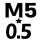 米白色 M5*0.5 6H细牙