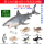空心大白鲨+B款6只小号海洋动物