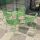 4把波尔多椅+50铁艺圆桌 绿色