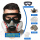 硅胶防毒面具+黑色海绵防雾大眼罩+20片滤棉