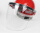防刮擦-透明+V型红色ABS安帽