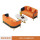 2张橙色双人沙发+茶几组合 0cm