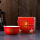 红色骨瓷福寿单碗盒