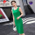 法国品牌907单件绿色连衣裙
