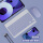 【薰衣紫+电池版鼠标】10英寸充电版键盘(+充电线