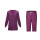 女紫色长袖套装