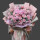 韩式粉玫瑰粉绣球混搭花束