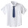 白色短袖(口袋款)深蓝领带