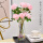 牡丹花-粉色6枝+幻彩玻璃瓶