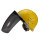 黑色PC2.0MM电焊面罩+ABS安全帽