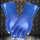 27cm蓝色磨砂耐油手套：（10双）