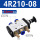 4R210-08-配10MM气管接头和1分消声器