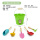 绿色刺猬铁水桶多色松木柄工具6
