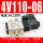 4V110-06 AC220V+接头和消声器