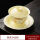 米黄玉瓷盖碗-玉兔纳福