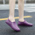 388紫色单鞋 低帮拍大一码