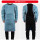 蓝色长款低领长袖105cm