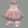 B粉色裙子+ #鞋子+袜子+头花