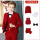 红戗驳领5件套:3件套+衬衫+领结