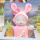 粉色兔子小羊+礼盒+礼袋+香包+彩