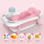 浴盆+温度计+浴床+豪华礼包-粉色