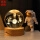 宇航员X星系水晶球+发光木底座