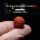 南红刺骨骷髅圆珠丨微瑕款15mm