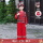 K23214男童红色帽子+上衣+裤子