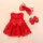 A红色裙子+鞋子+头花