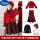 199红色夹棉外套+裙+黑毛衣+帽子