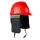 反光内衬+红色v型安全帽