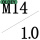 R-M14*1.0P 外径25厚度8