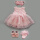 B粉色裙子+鞋子+袜子+头花