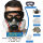 强烈硅胶防毒面具+黑色海绵防雾大眼罩+20片滤棉