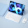 天蓝色-白色方形键盘+充电鼠标