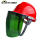 绿色面屏+红色安全帽