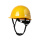 圆盔型安全帽 碳纤维花纹 碳亮黄