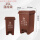 15L分类可拼接桶咖啡色(湿垃圾) 一卷垃圾袋