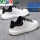 21076-1白黑鞋带【平底】